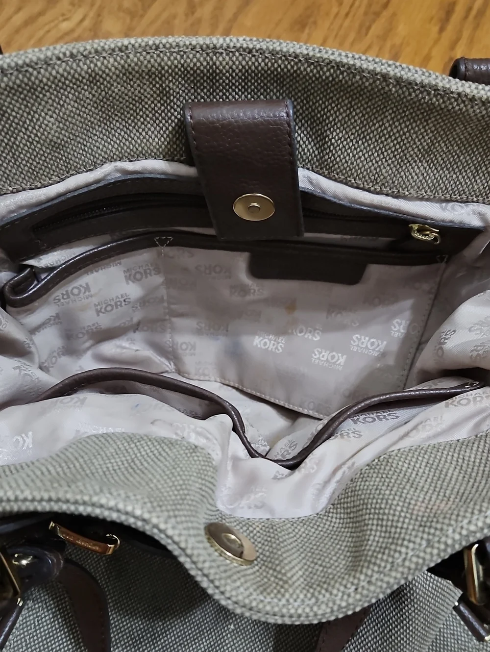 Michael Kors Gansevoort Large Canvas Tweed Tote Bag